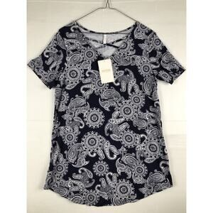 syoss Women's Casual Summer V-Neck Short Sleeve Tunic Top Criss Cross Blouse NWT